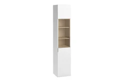 4You Smalt Vitrinskåp 42 cm djup 40 cm bred 206 cm hög Ljust Trä