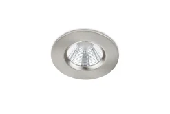 Zagros LED infälld Spotlight IP65 borstad stål rund