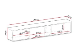 Zalricus Tv-skåp 190 cm