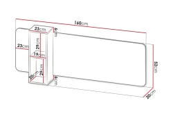 Zalricus Vägghylla 160 cm