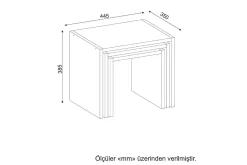 Zariel Satsbord 44 cm 3 Bord