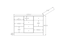 Zavira Byrå 130 cm