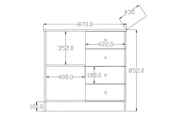 Zavira Byrå 87 cm