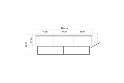 Zefiria Tv-bänk 140 cm