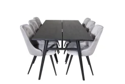 Zenazmi Matbord 195 cm med 6 st Valera Lyx Sammetstol