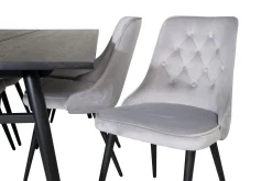 Zenazmi Matbord 195 cm med 6 st Valera Lyx Sammetstol