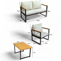 Zevric 4-sits Soffgrupp Utomhus